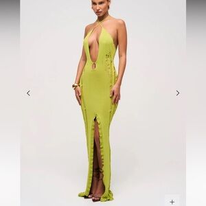 Murci Boutique Elegant Lime Green Sleeveless Dress US6